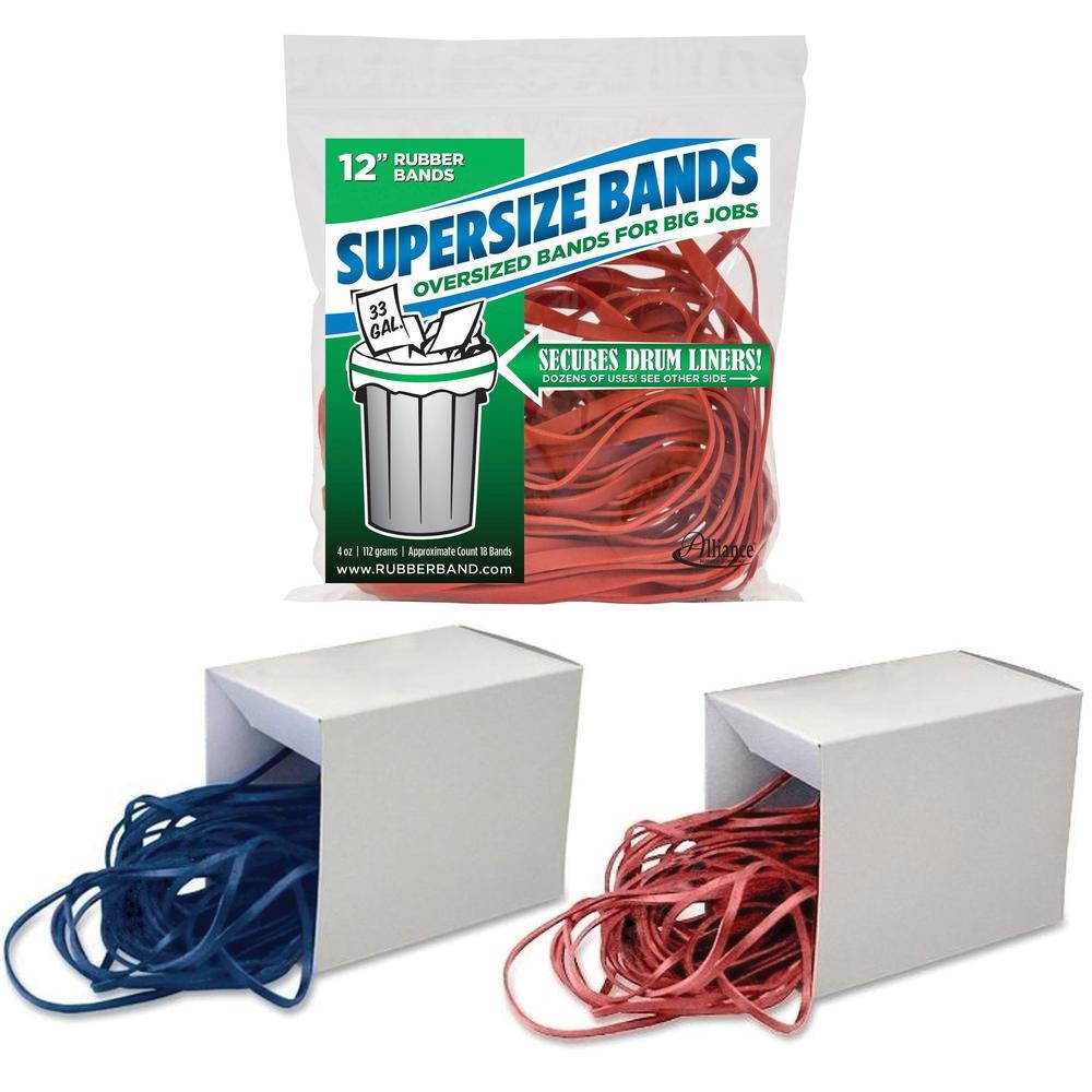 Alliance Rubberband Medium 44 Gallon 12" 50/BX Red 07825