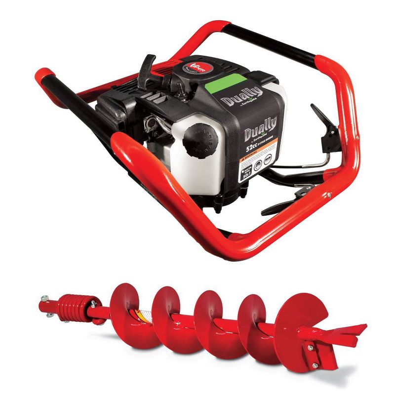 Earthquake Dually 52cc Engine Earth Auger Powerhead & EA6F 6" Fishtail Point Bit