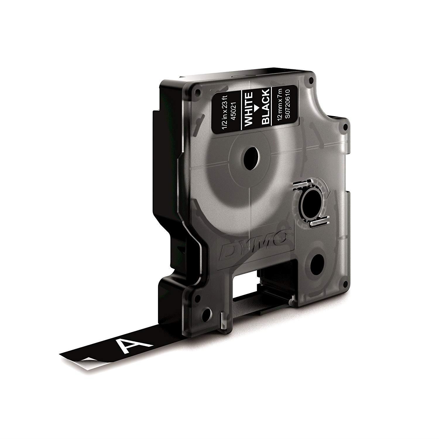 DYM45021 - Dymo White on Black D1 Label Tape