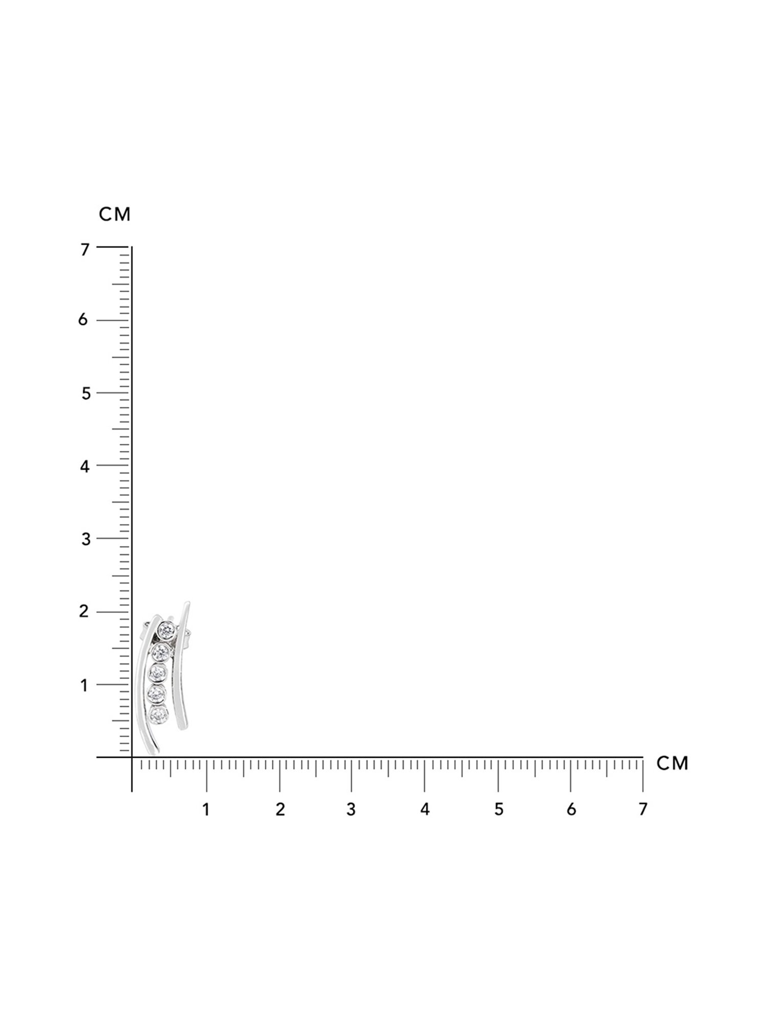 March by FableStreet 92.5 Sterling Silver Studded Zircon Stud Earrings for Women