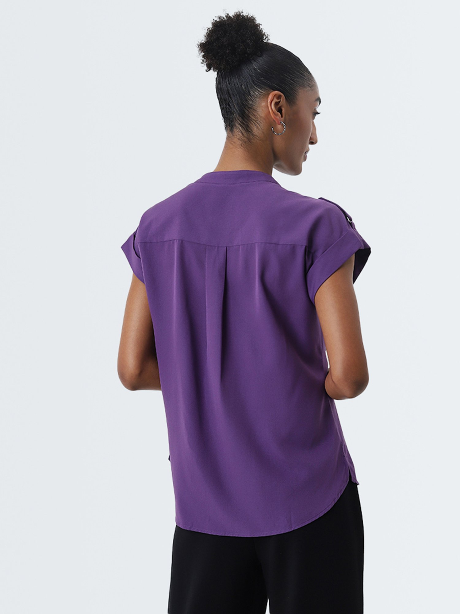 Wardrobe by Westside Purple Solid Top