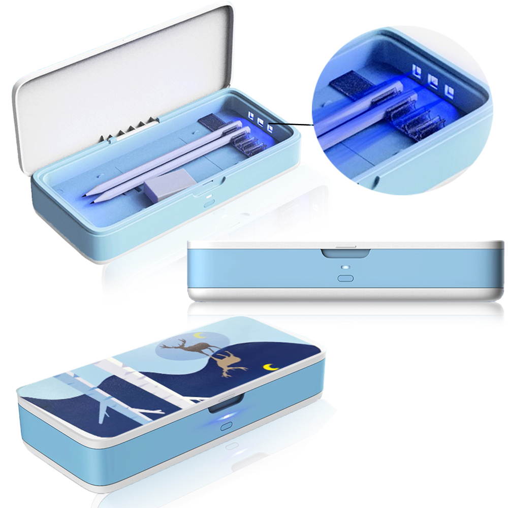 Kids Pro Multi Function Wireless Stationary Box (Hard Case) w/ Removable Pencil Insert and 360 Cleaning