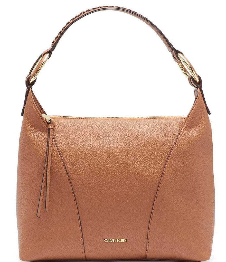 Calvin Klein Ivy Linen Python Hobo Bag