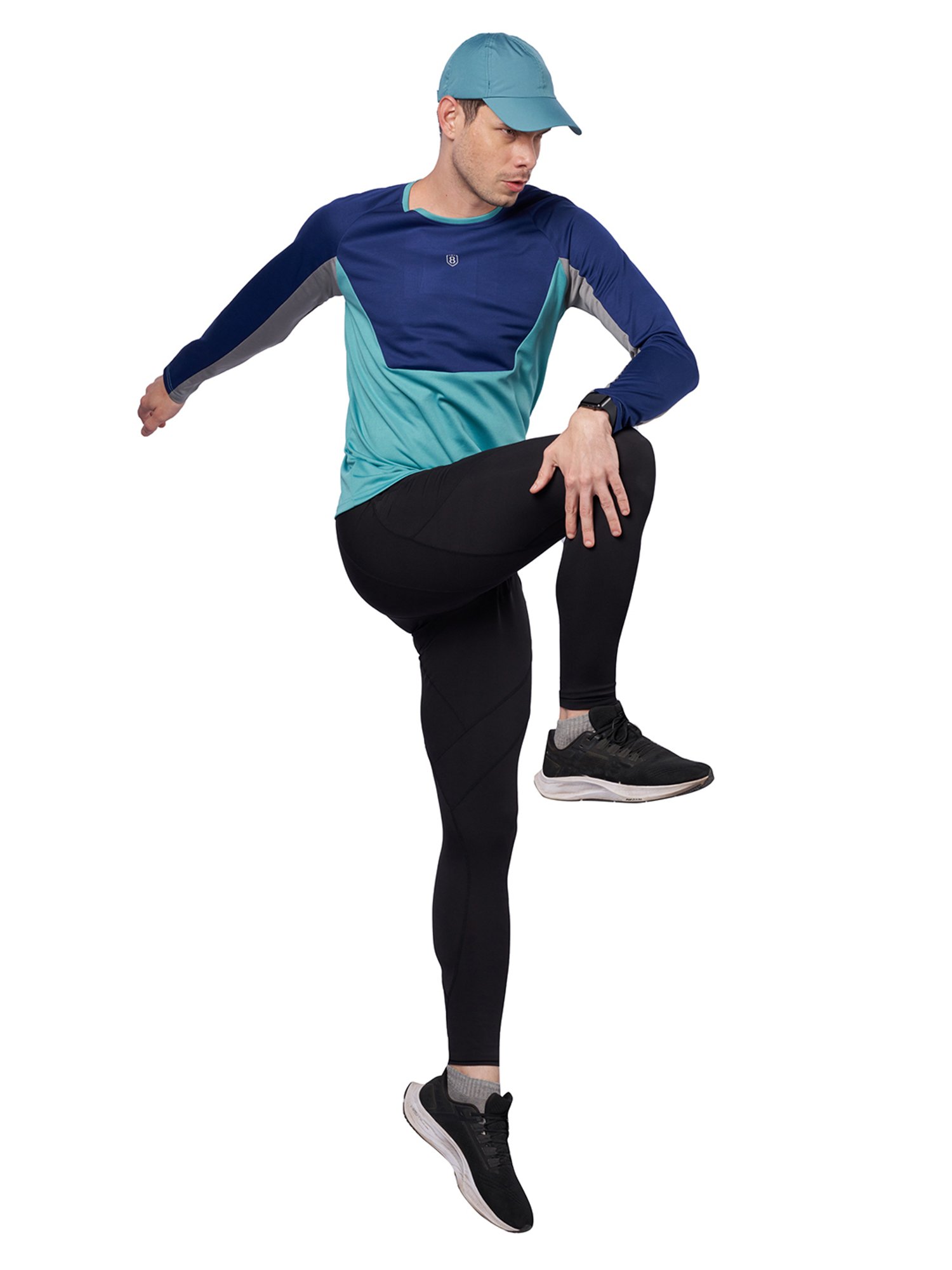 DOMIN8 Men Breathable Color Block Full Sleeve T-Shirt For Running/Training/ Gym Workout/Sports