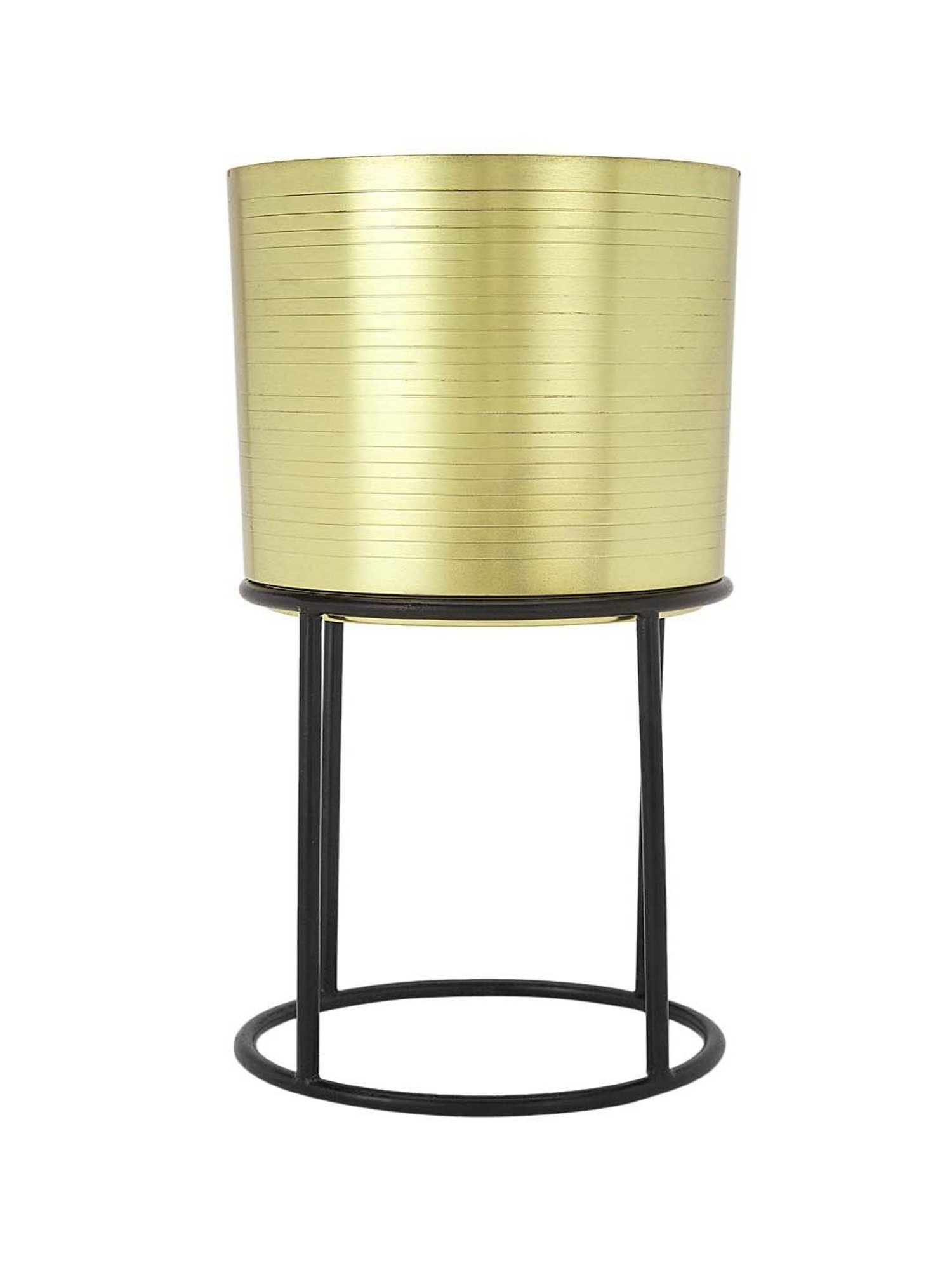 Living Scapes by Pantaloons Gold Metal Planter Vases