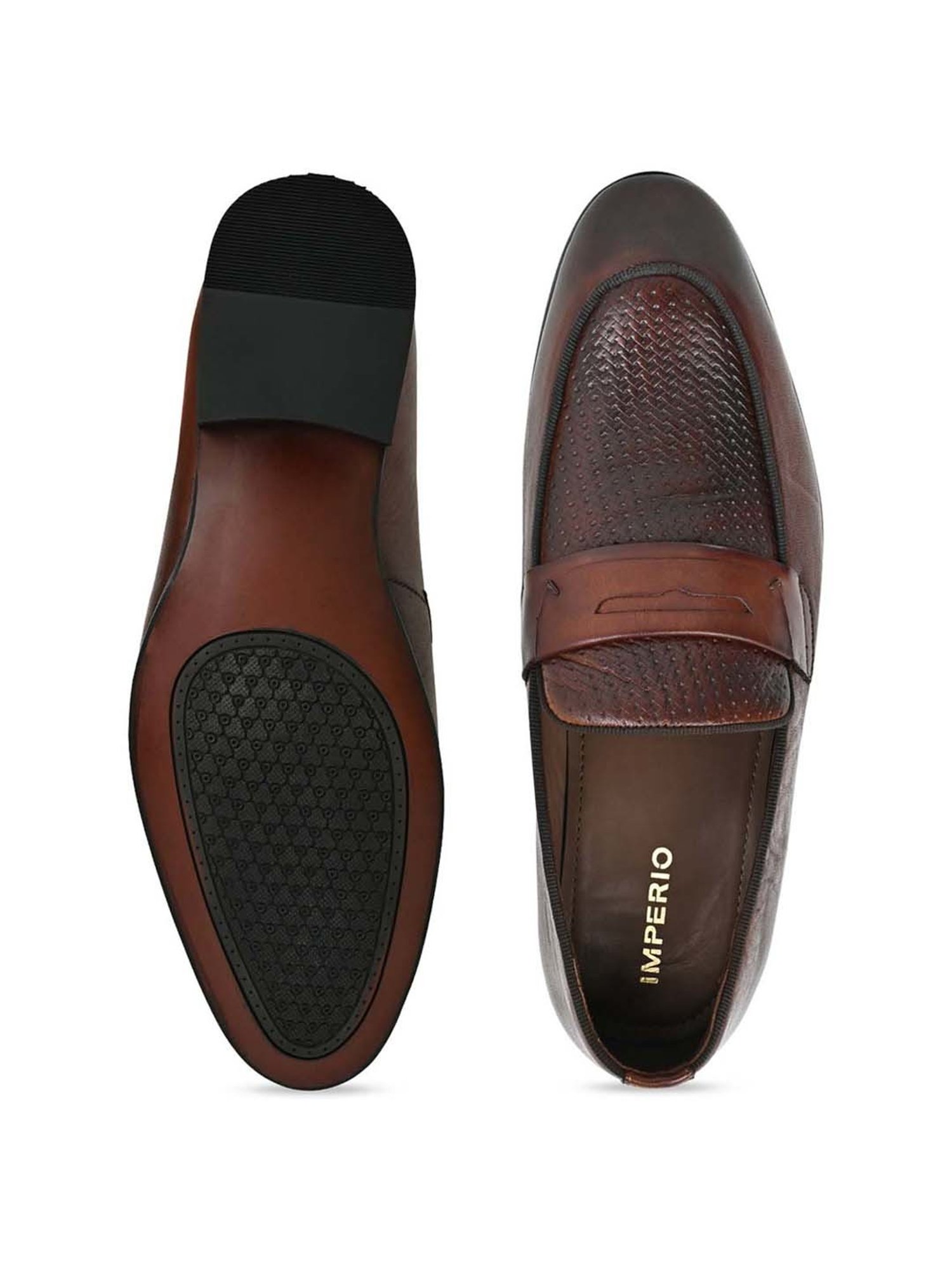 Imperio by Regal Men's Brown Formal Loafers