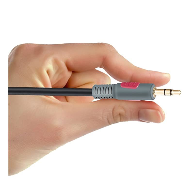 Aux Cord 30 Feet 35mm to 35 mm 18 Shielded AUX Headphone Cable Extension Male to Male Outdoor Auxillary Stereo Audio Cable Cord