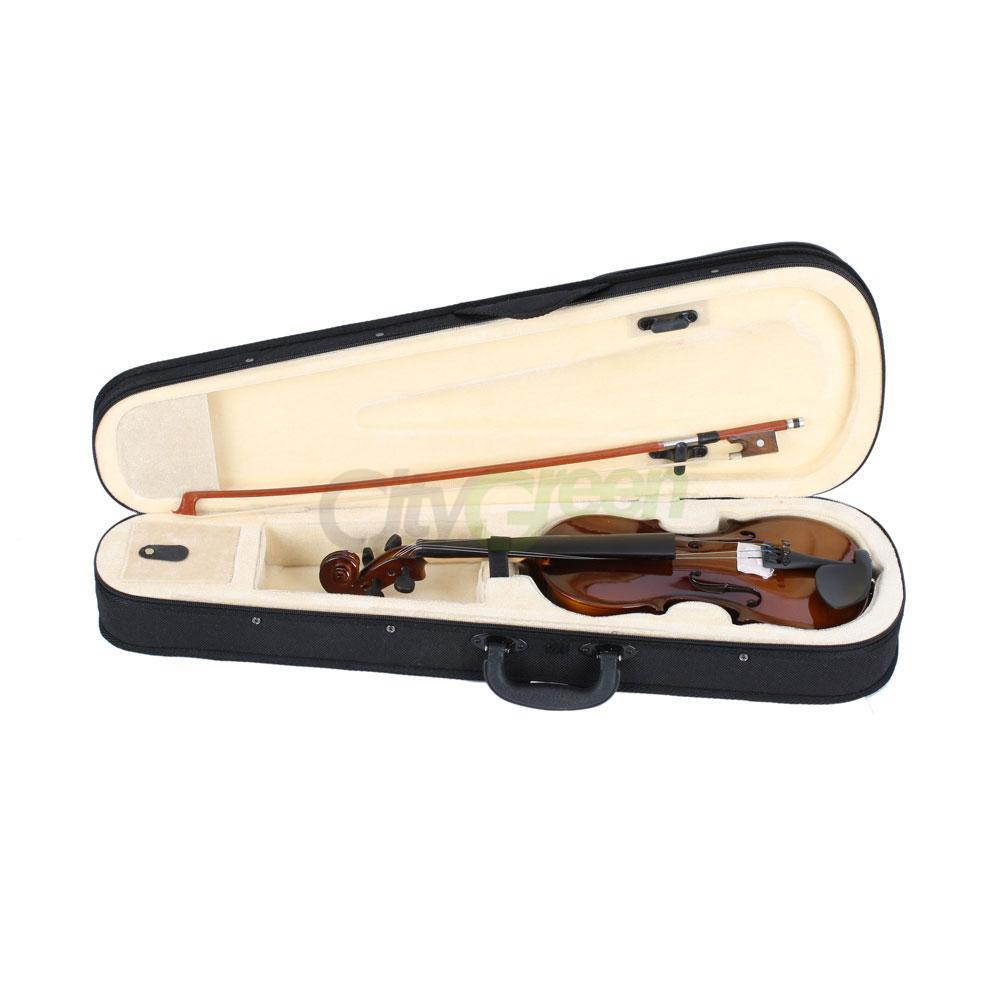 New Acoustic Violin 1/4 size Natural + Case+ Bow + Rosin for 6-8 years old Kids