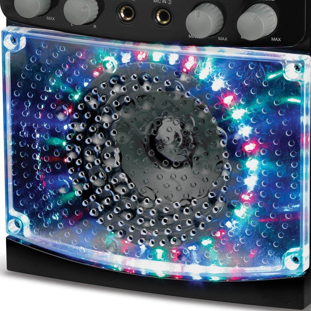 Singing Machine Top Loading CD-G Karaoke System w/ Sound & Disco Lights, Black