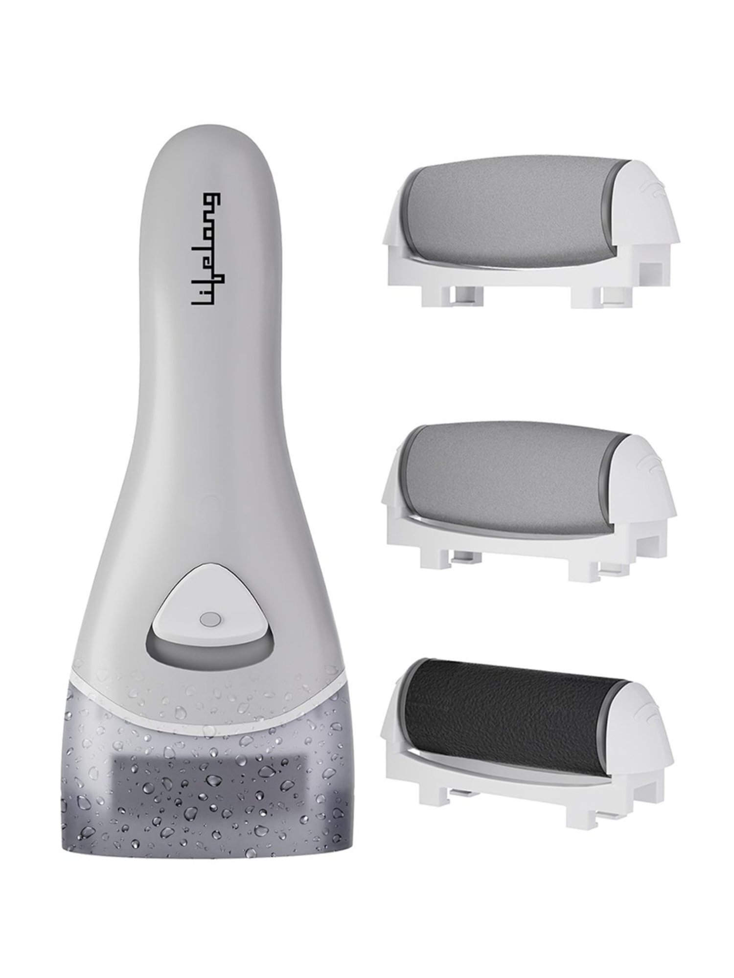 Lifelong LLPCW208 Callus Remover Foot Scrubber with Double Variable Speed (Grey)