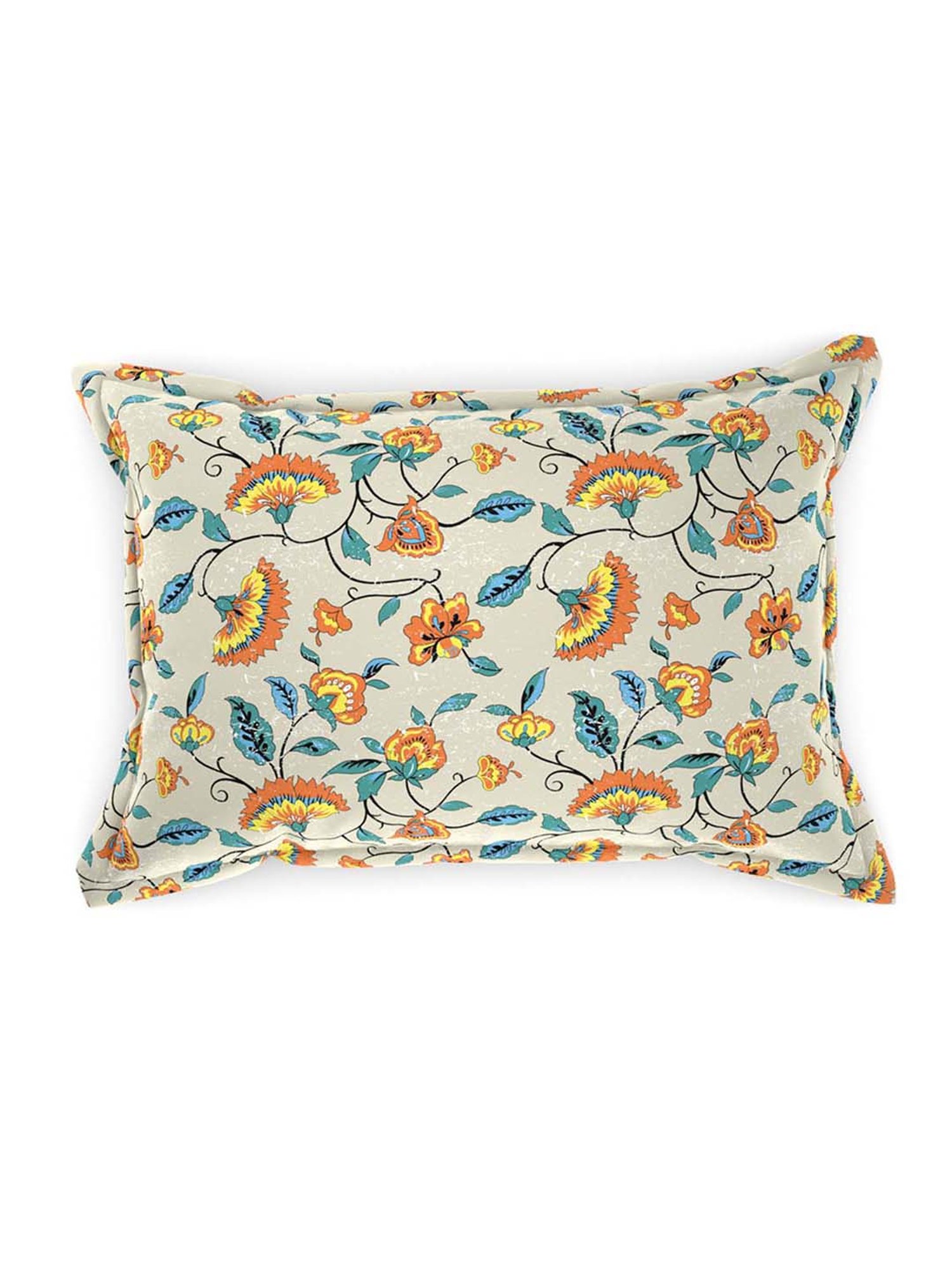 Maspar Modern Sanctuary Orange & Beige Cotton 160 TC Bed Sheet Set