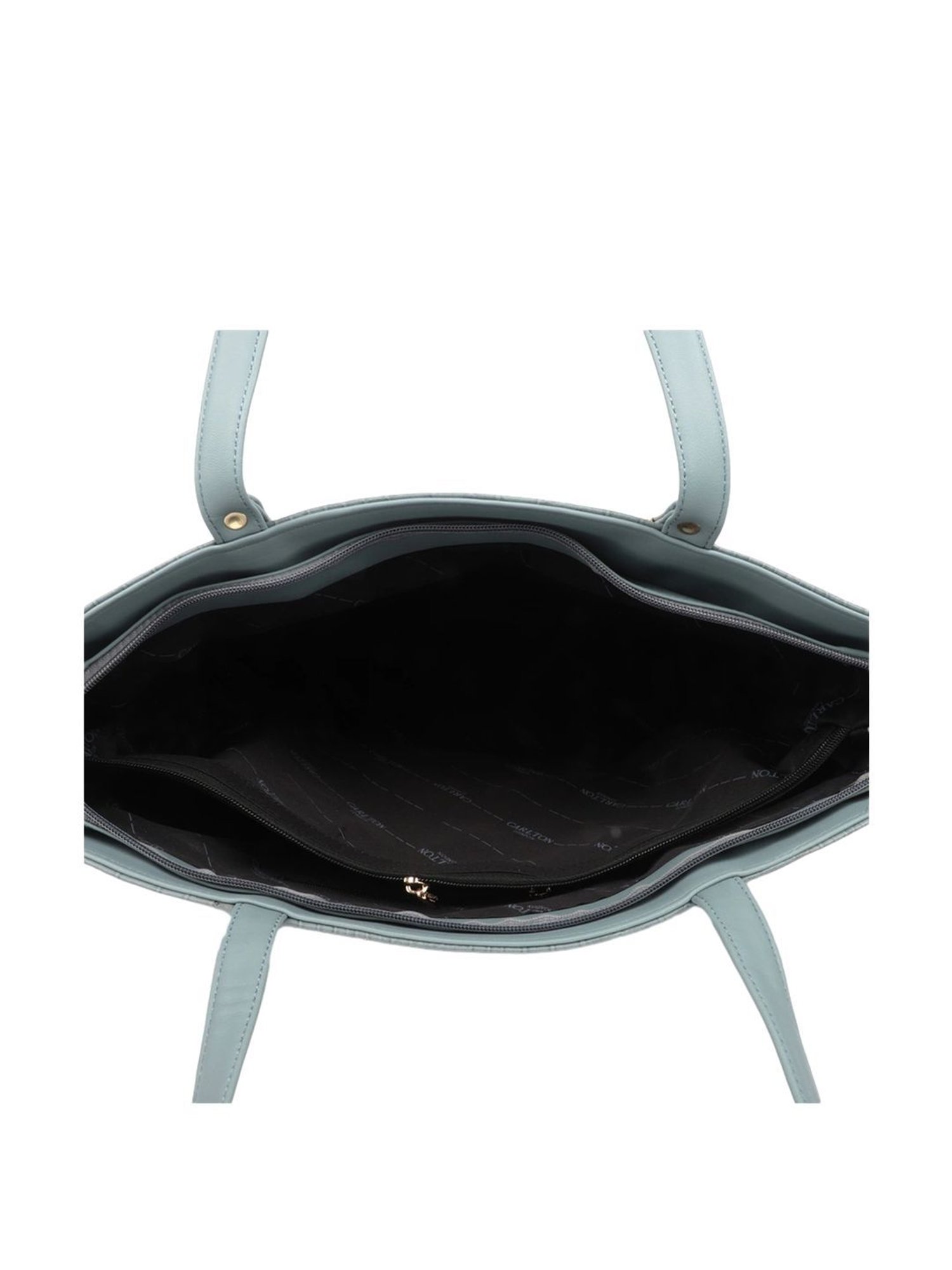 Carlton London Grey Textured Medium Tote Handbag