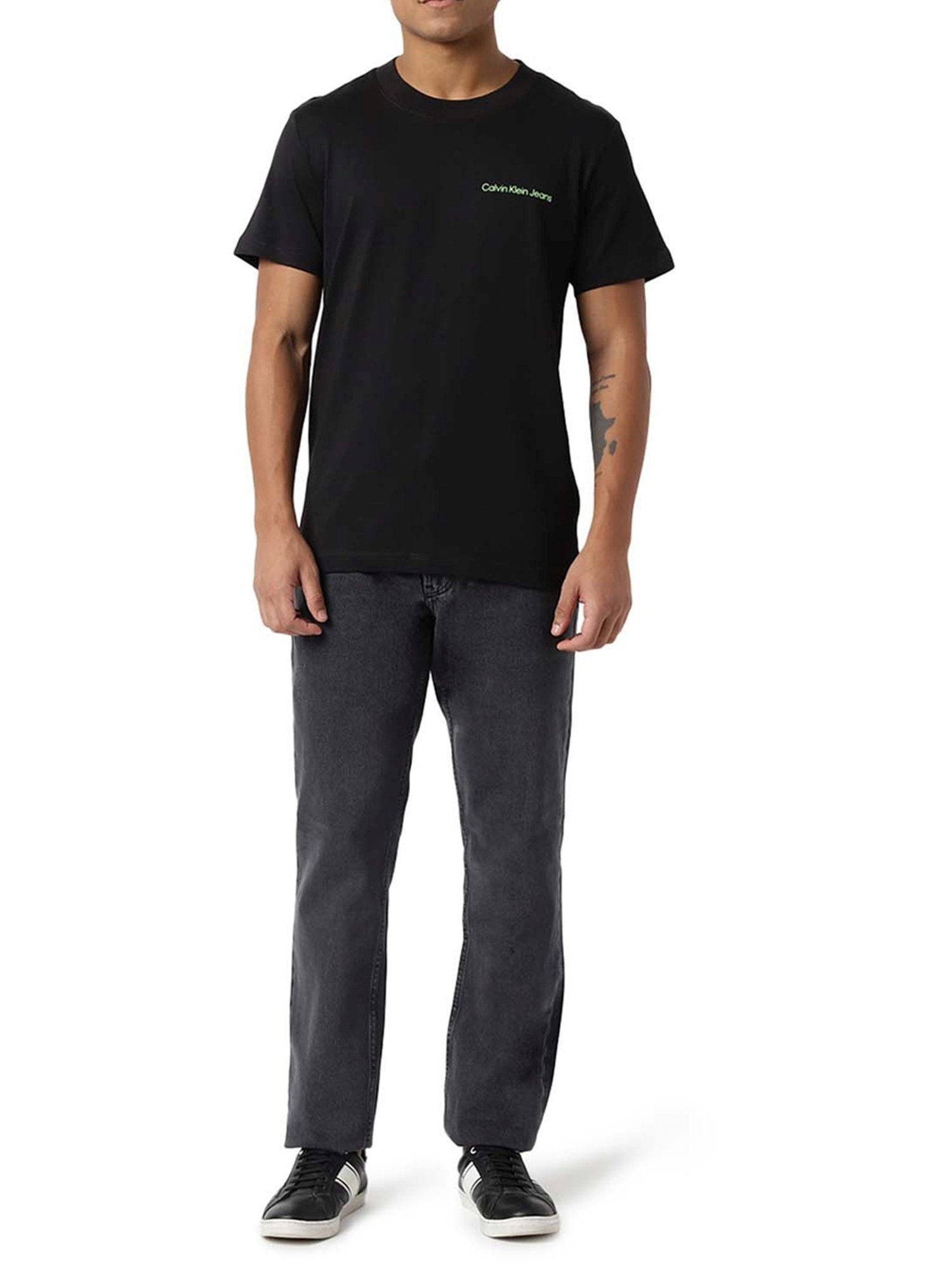 Calvin Klein Jeans Black Logo Regular Fit T-Shirt