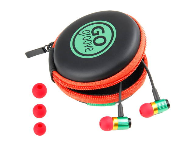 GOgroove Rugged AudiOHM RNF Black Ergonomic Earbud Headphones with Lifetime Warranty, Handsfree Mic and Military Grade Materials - Works With Apple , Samsung , HTC and More