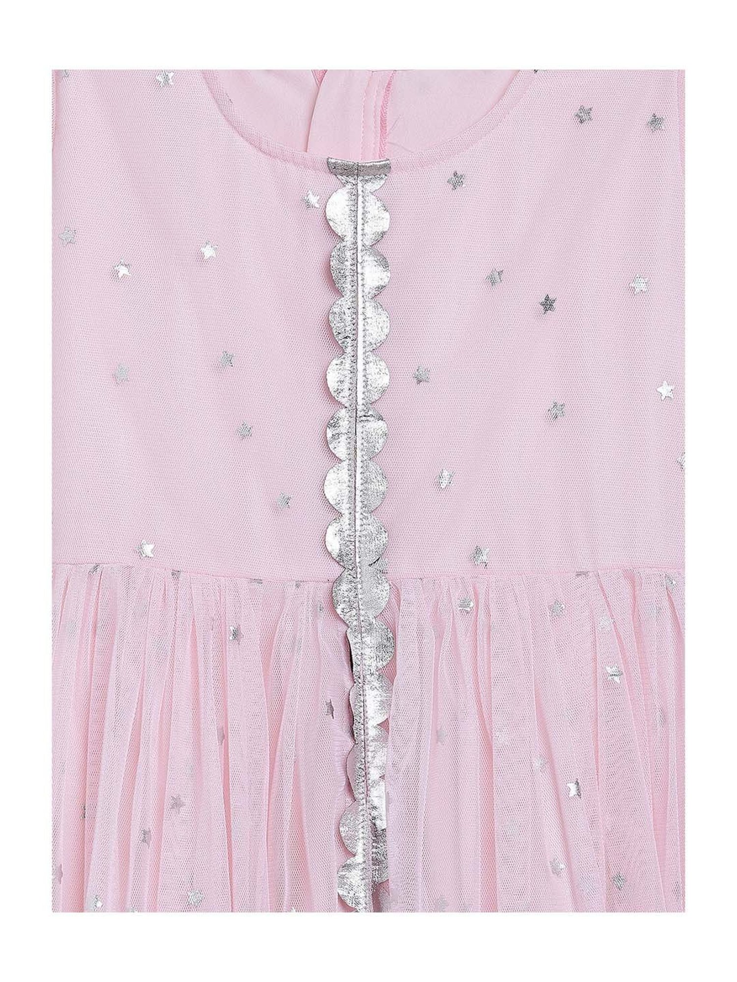 Ahalyaa Kids Pink Printed Dress