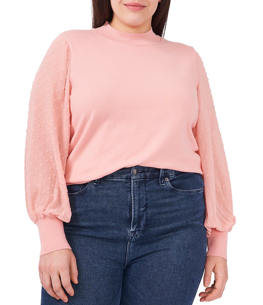 Ruby Rd. Plus Size Ombre Striped 3/4 Sleeve Button Front Long Cardigan