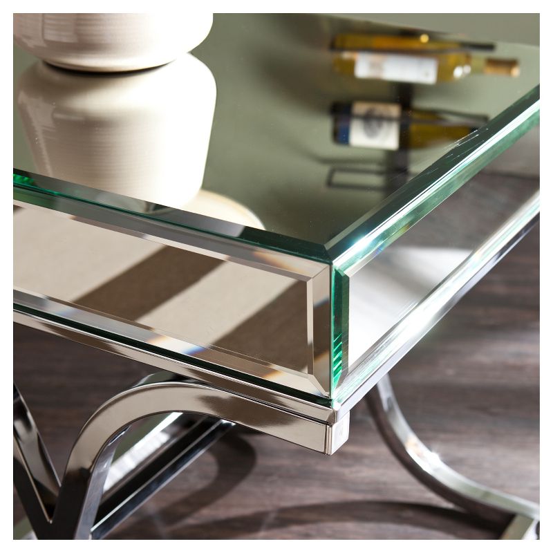 Lillian Mirrored End Table Chrome - Aiden Lane