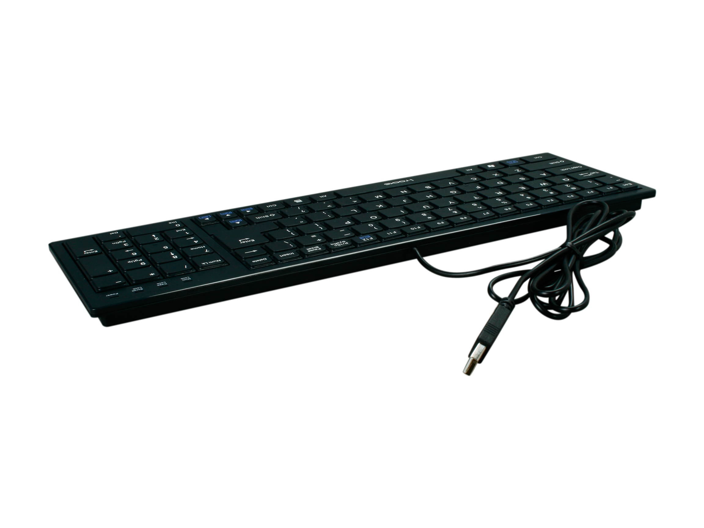 i-rocks KR-6421-BK Black Wired Ultra X-Slim Keyboard with Terrace Keycap