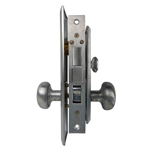 Maxtech (Like Marks 114A/26D) 1033B-26DL Satin Chrome 26D Left Hand Heavy Duty Mortise Entry Lockset, Screwless Knobs Thru Bolted Lock Set