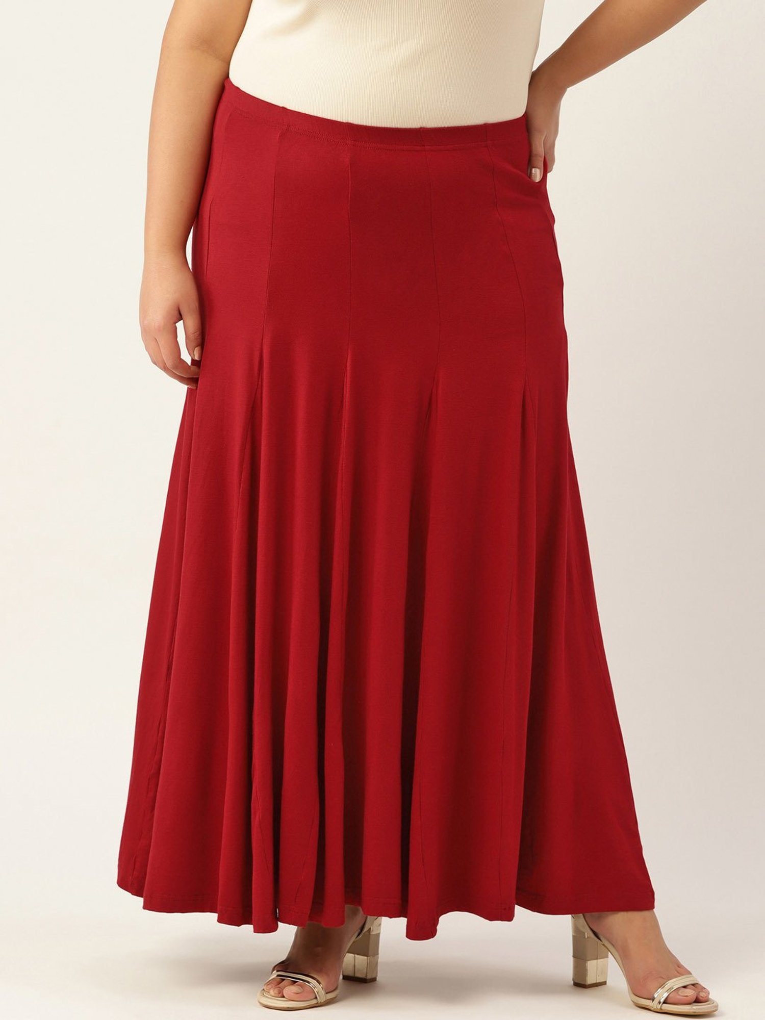 theRebelinme Maroon Maxi Skirt
