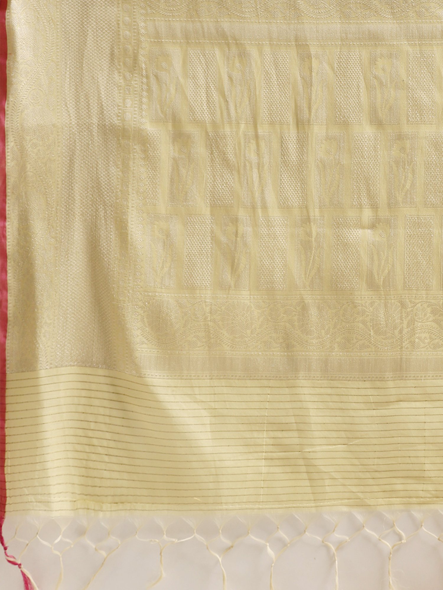 Banarasi Silk Works Yellow Cotton Woven Saree With Unstitched Blouse