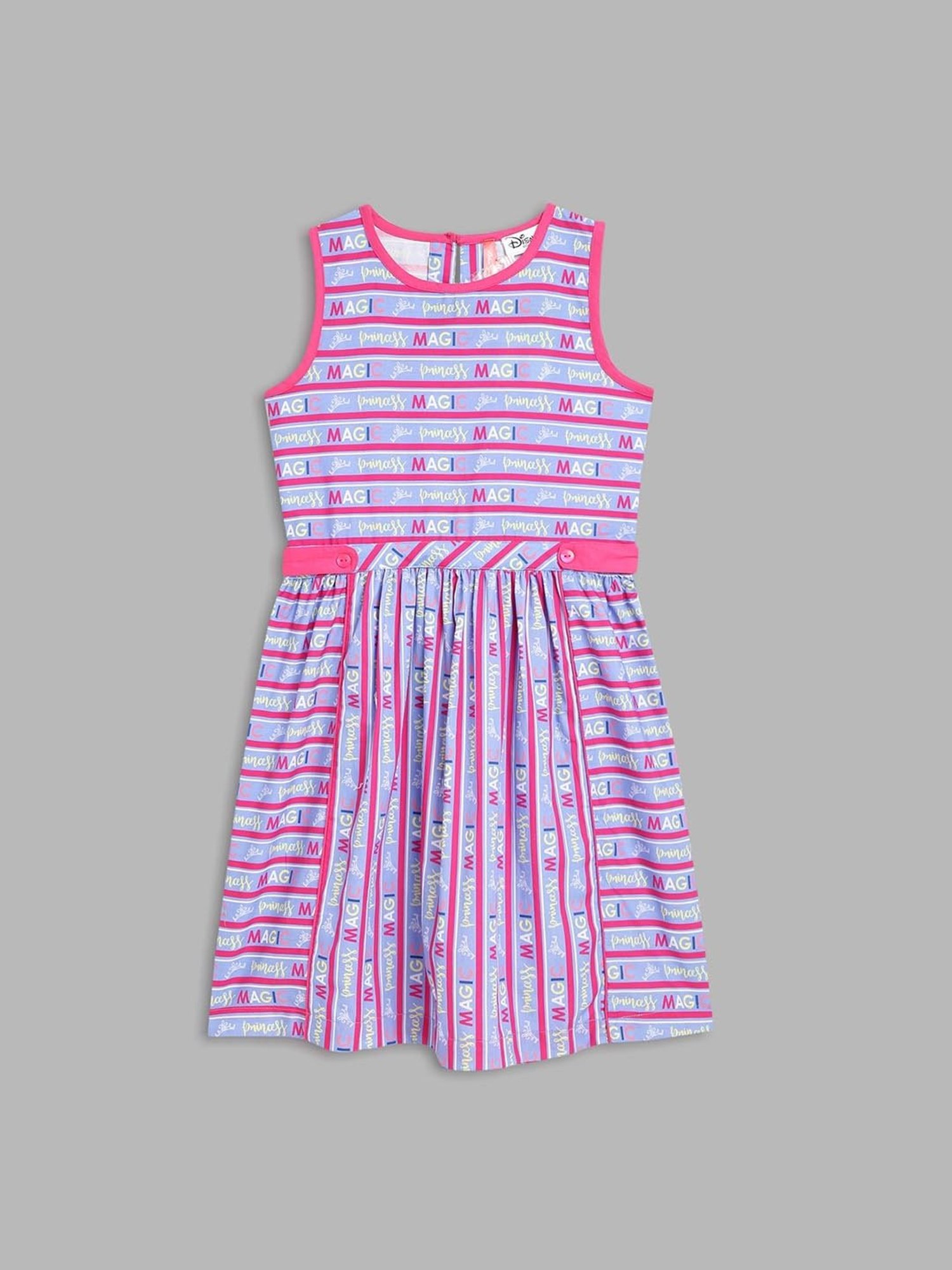 Blue Giraffe Kids Purple & Pink Graphic Print Dress