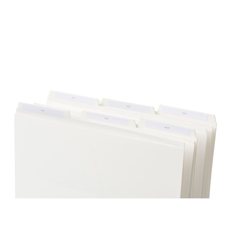6ct File Folders with Label Set Letter Size Chalk - Good Office Day