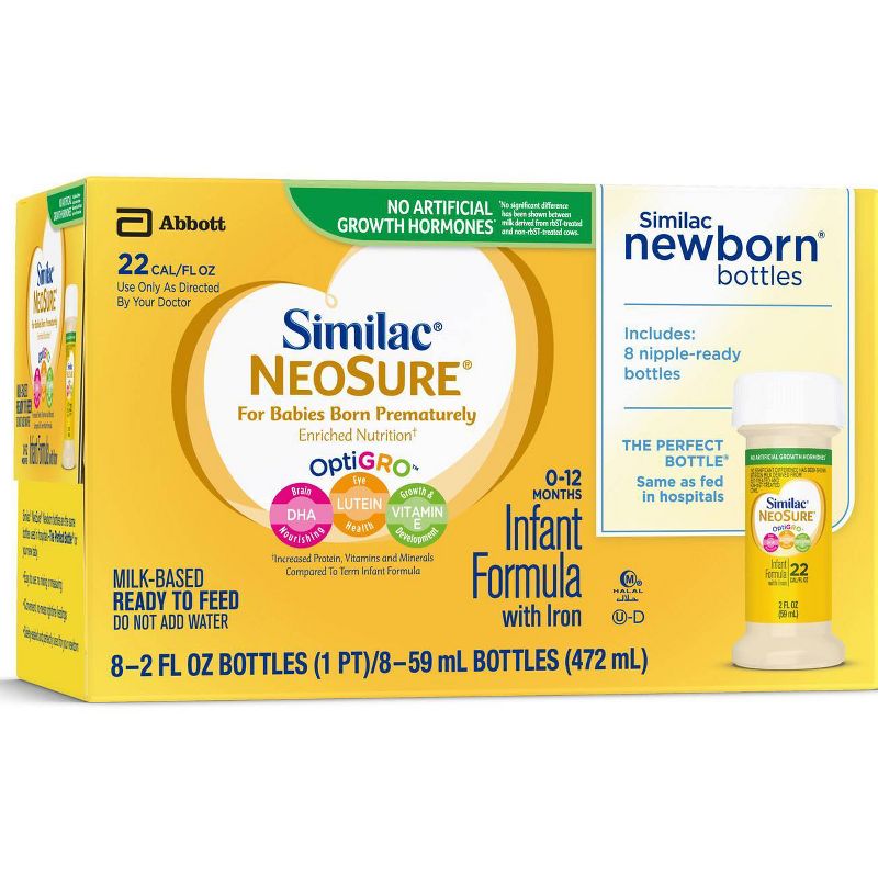 Similac Neosure Ready to Feed Formula Bottles - 8ct/2 fl oz Each