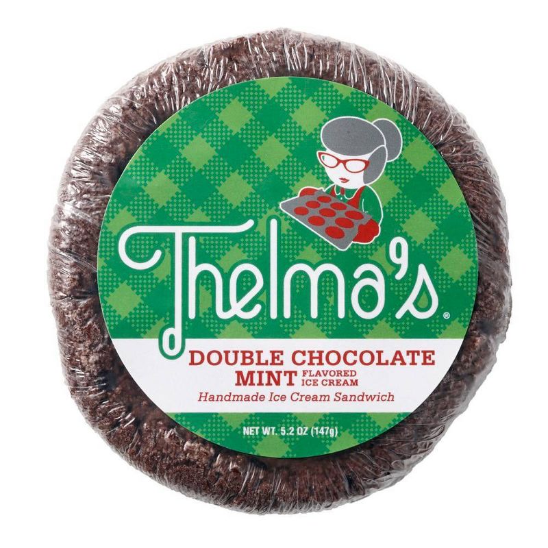 Thelma's Double Chocolate Cookie with Mint Ice Cream Sandwich - 5.2oz