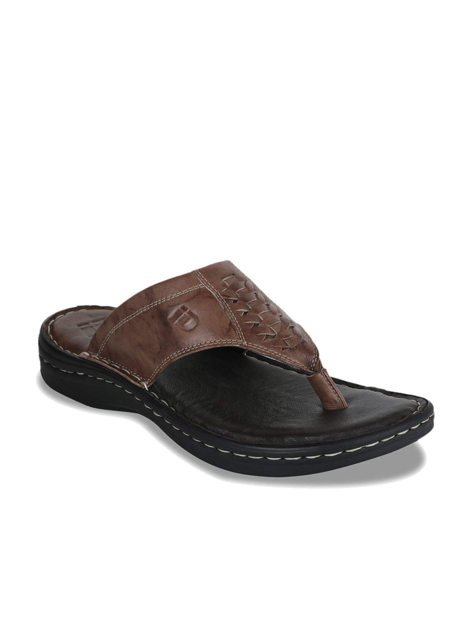 ID Men's Brown Thong Sandals