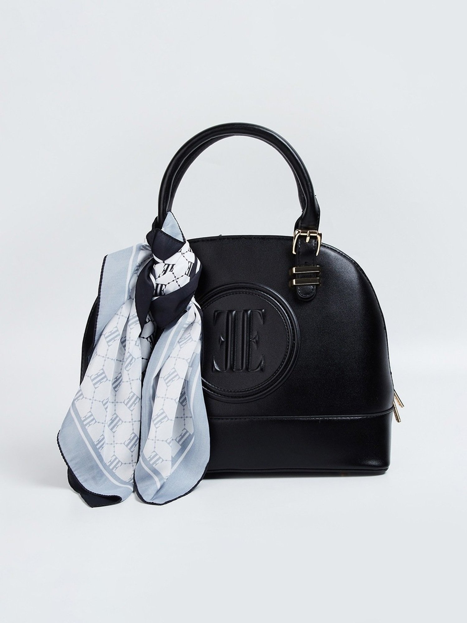 Elle Black Textured Handbag