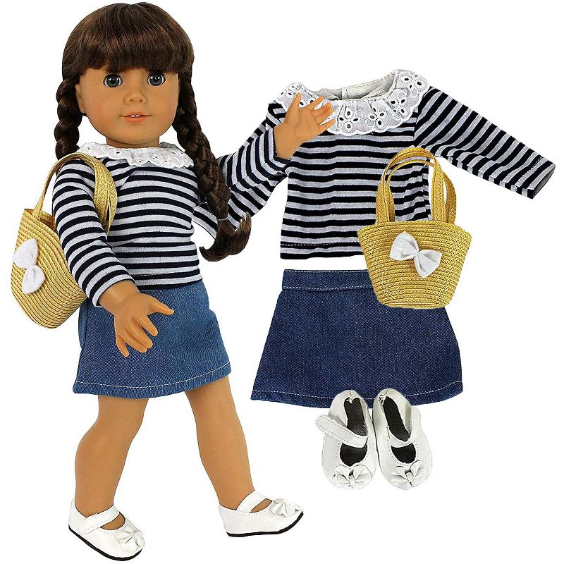 Dress Along Dolly Casual School Day Outfit for American Girl Doll