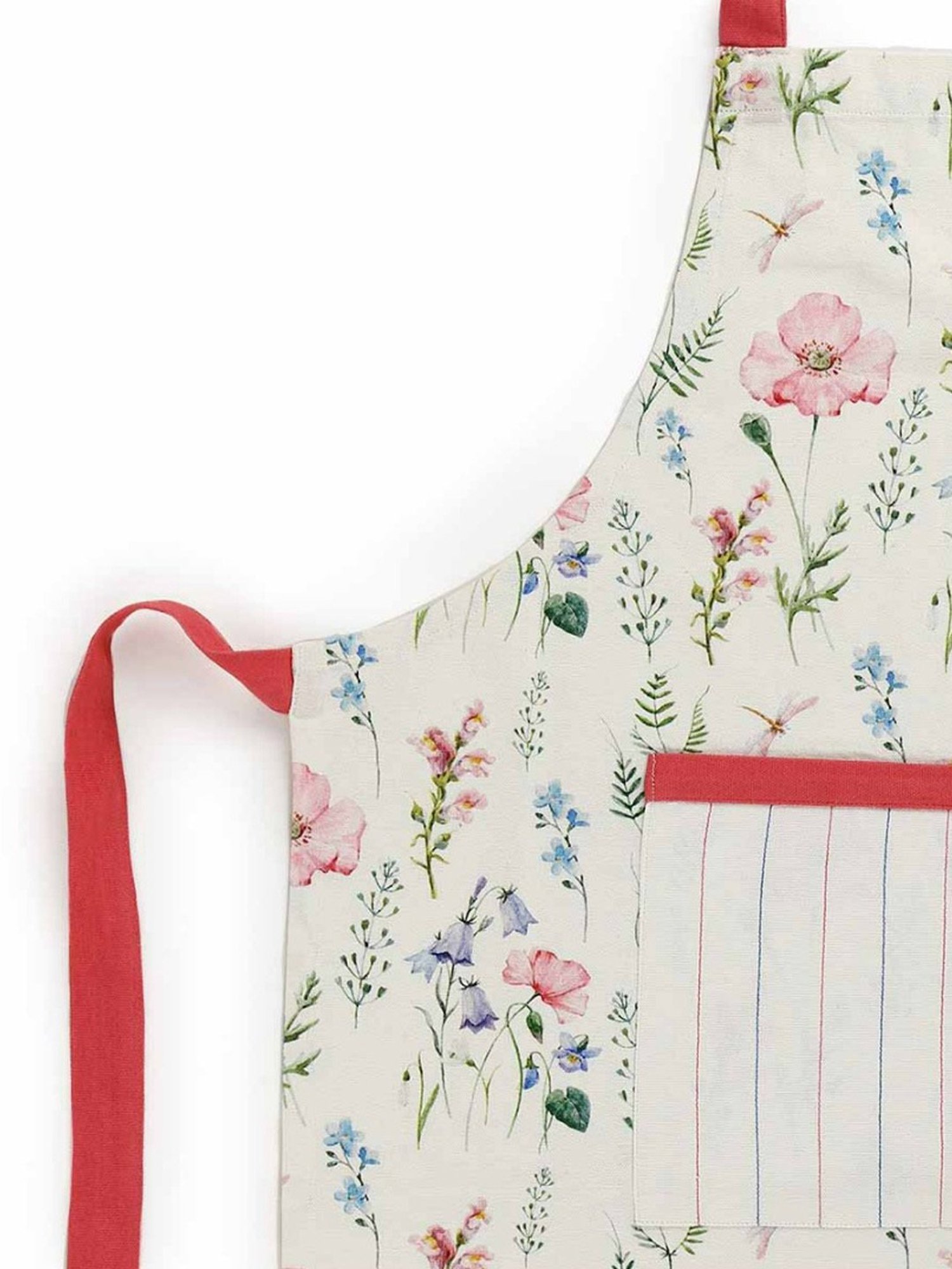 Ariana Yellow & White Cotton Kitchen Apron with Pocket