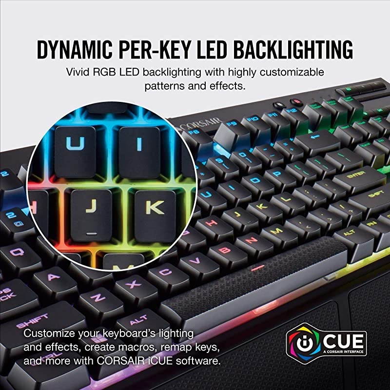 K68 RGB Mechanical Gaming Keyboard, Backlit RGB LED, Dust and Spill Resistant - Linear & Quiet - Cherry MX Red