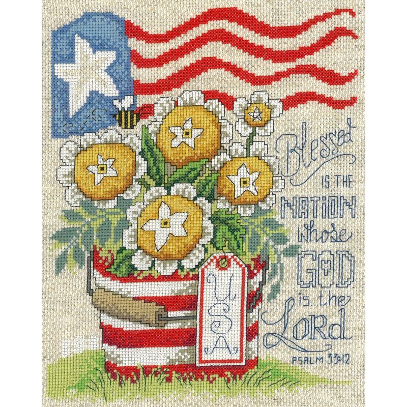 Imaginating Counted Cross Stitch Kit 7.6"X9.6"-Blessed Nation (14 Count)