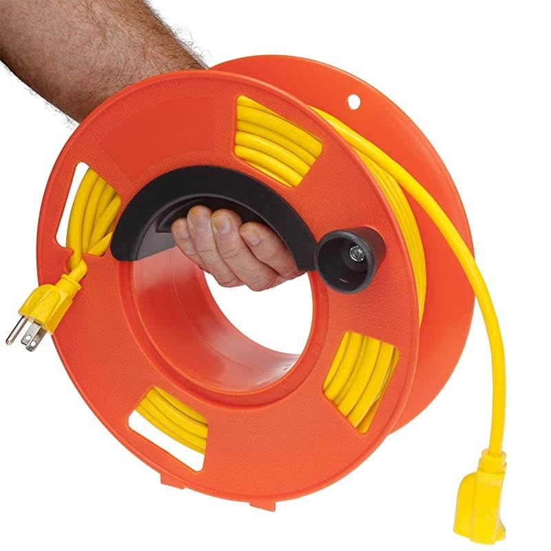 KW110 Cord Storage Reel with Center Spin Handle 100FeetOrange