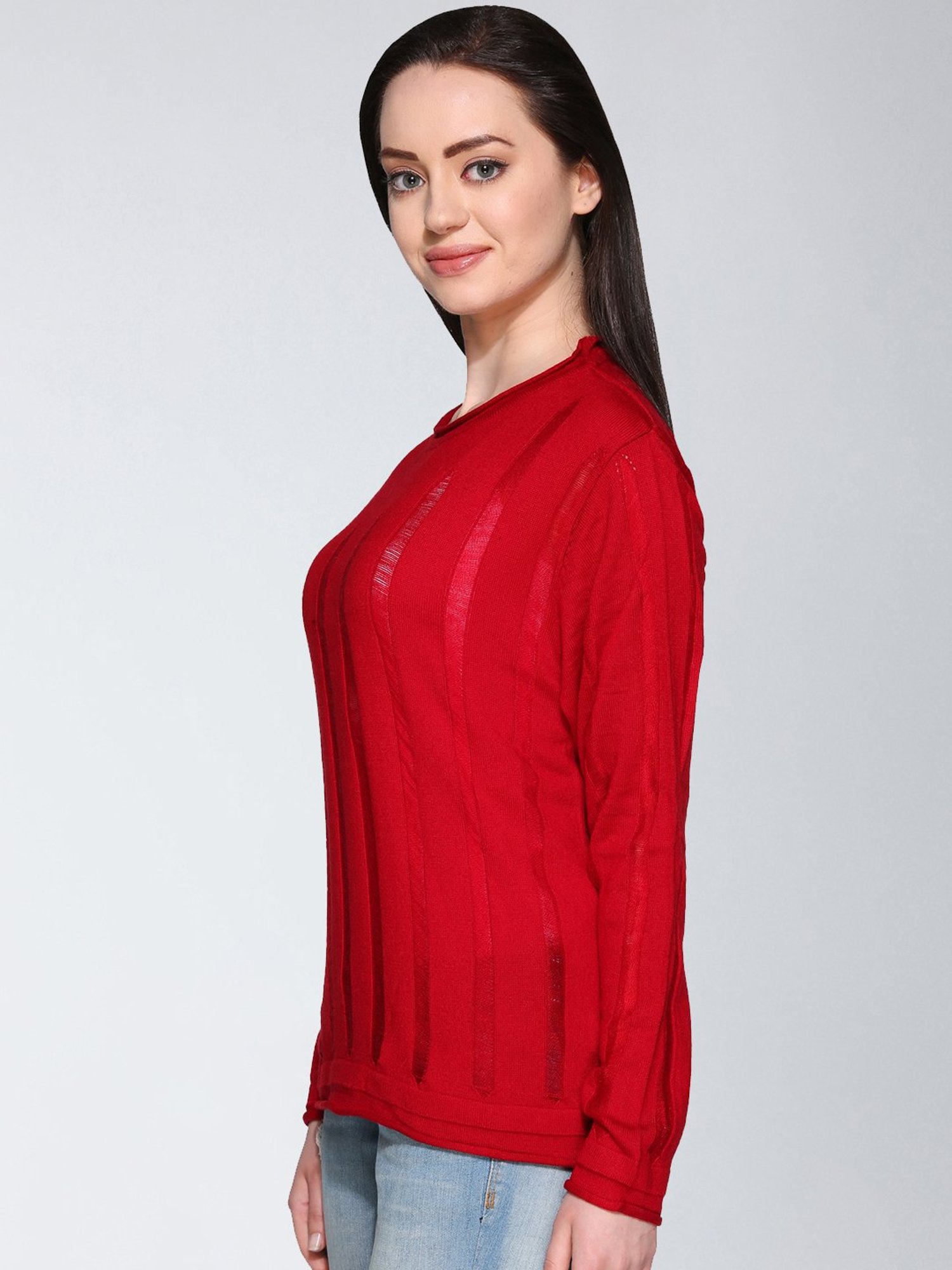 Club York Red Striped Sweater