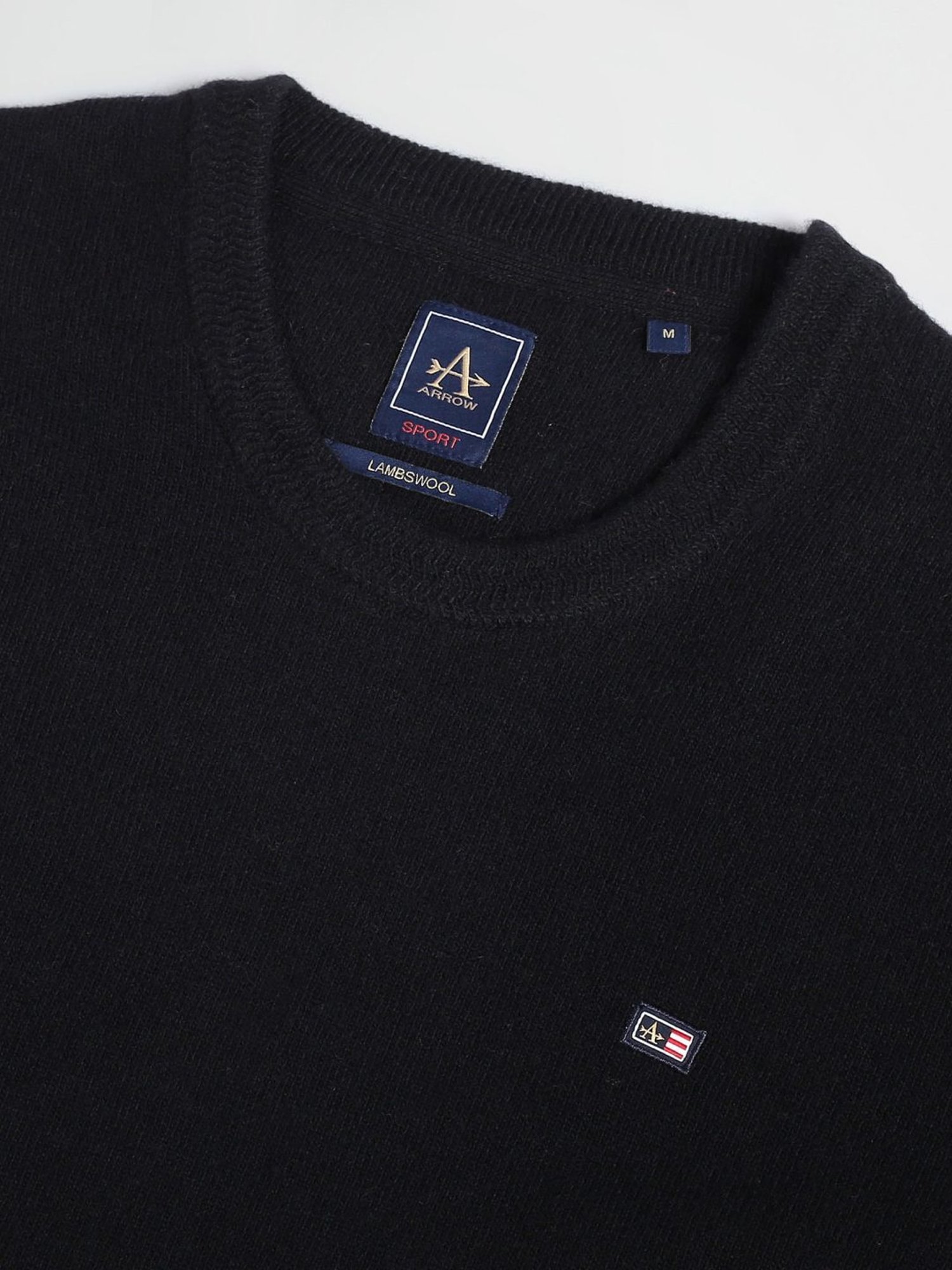 Arrow Sport Jet Black Regular Fit Sweater