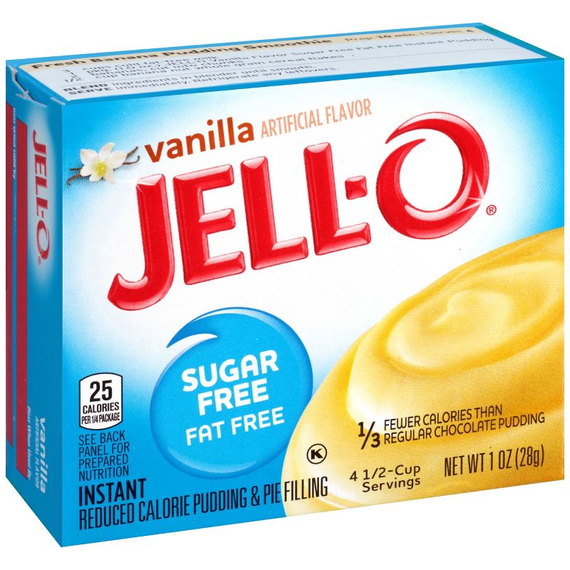 JELL-O Instant Sugar Free Fat Free Vanilla Pudding & Pie Filling - 1oz