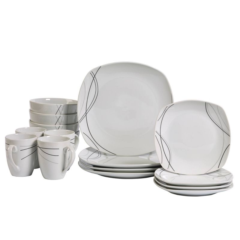 16pc Porcelain Alec Dinnerware Set - Tabletops Gallery