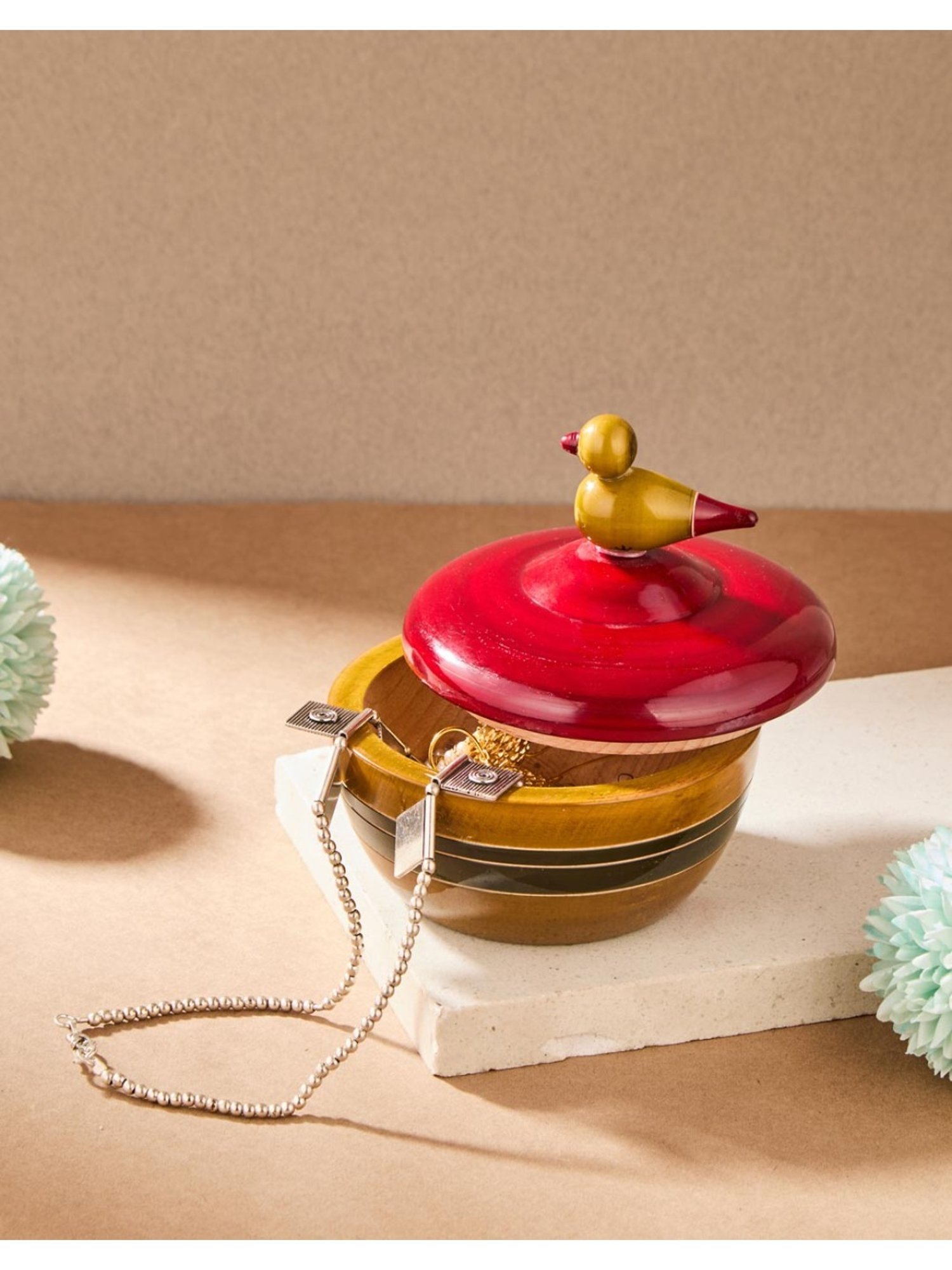 Fabindia Channapatna Green Wood Utility Box