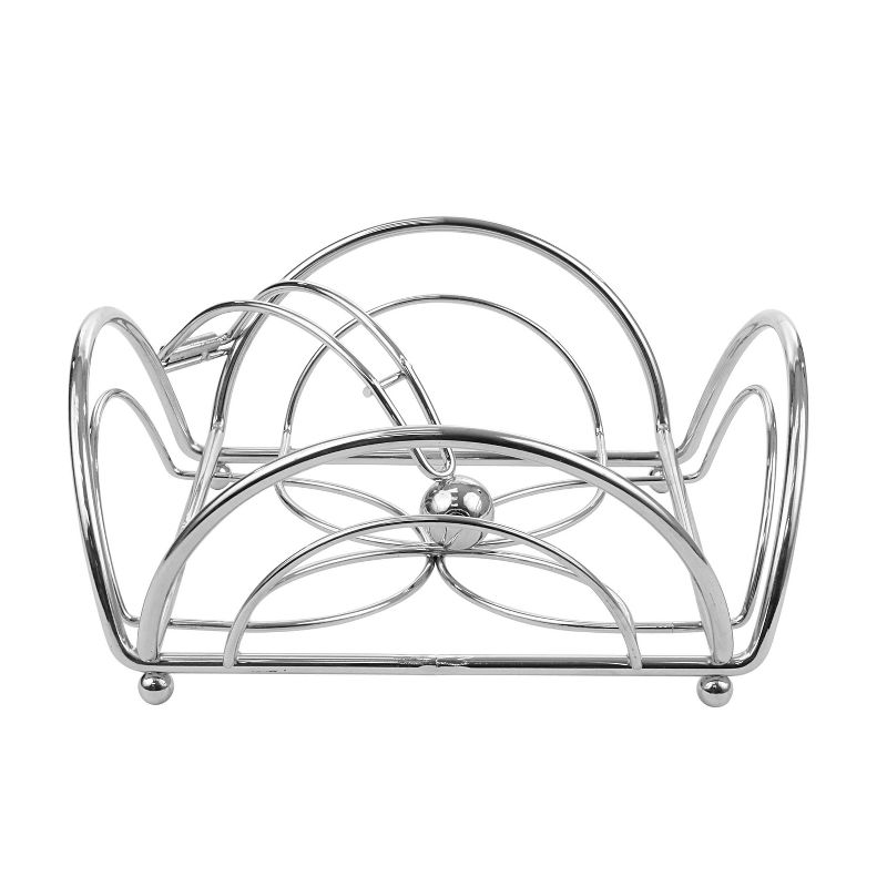 Spectrum Flower Flat Napkin Holder Steel - Chrome