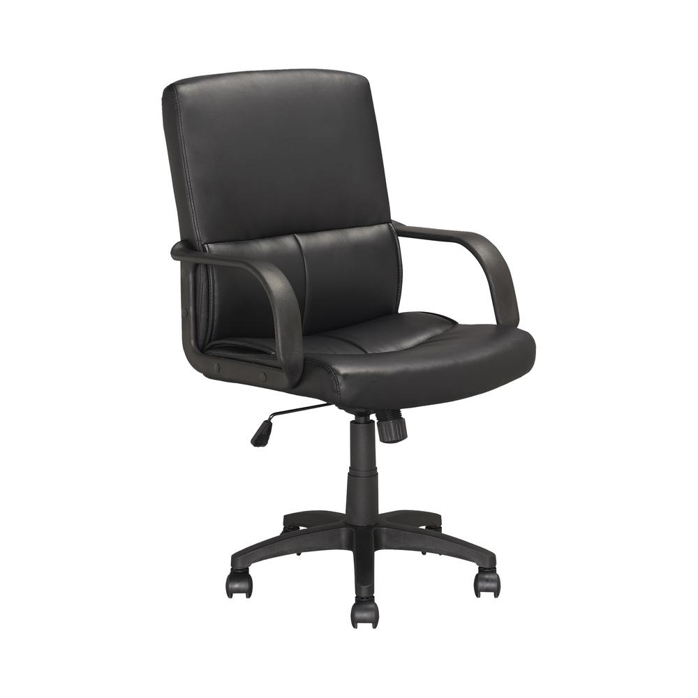 CorLiving LOF-308-O Executive Office Chair in Black Leatherette