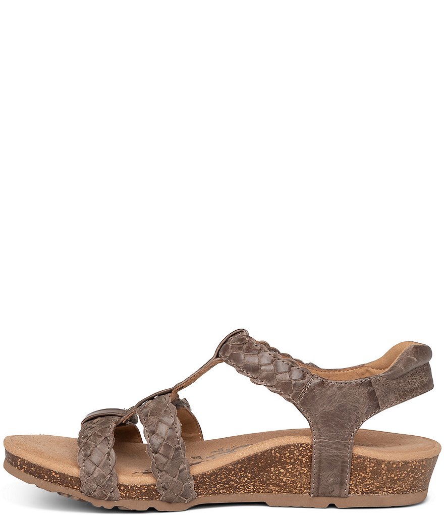 Aetrex Reese Braided Leather Gladiator Sandals