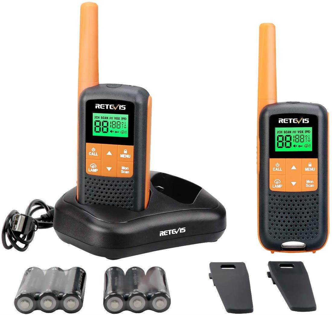 Retevis RT49 Walkie Talkies for Adults Long Range Rechargeable FRS Radios with Flashlight NOAA Weather Waterproof Hands Free Two-Way Radios (2 Packs)