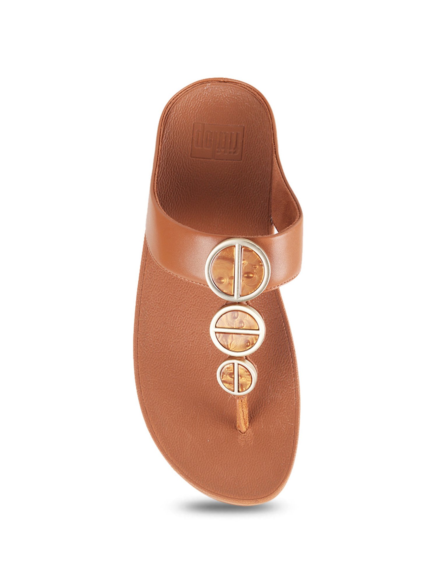 FitFlop Women's Tan T-Strap Wedges