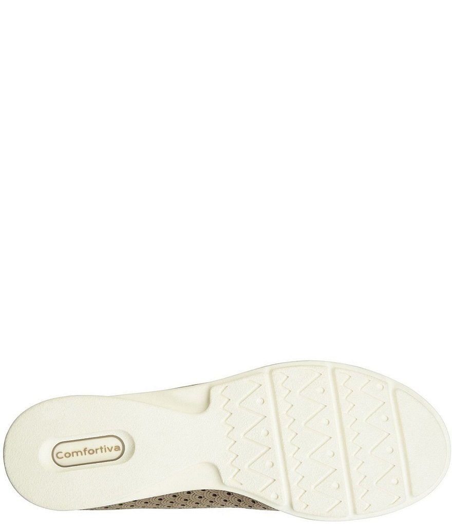 Comfortiva Perlace Perforated Leather Slip-On Sneakers