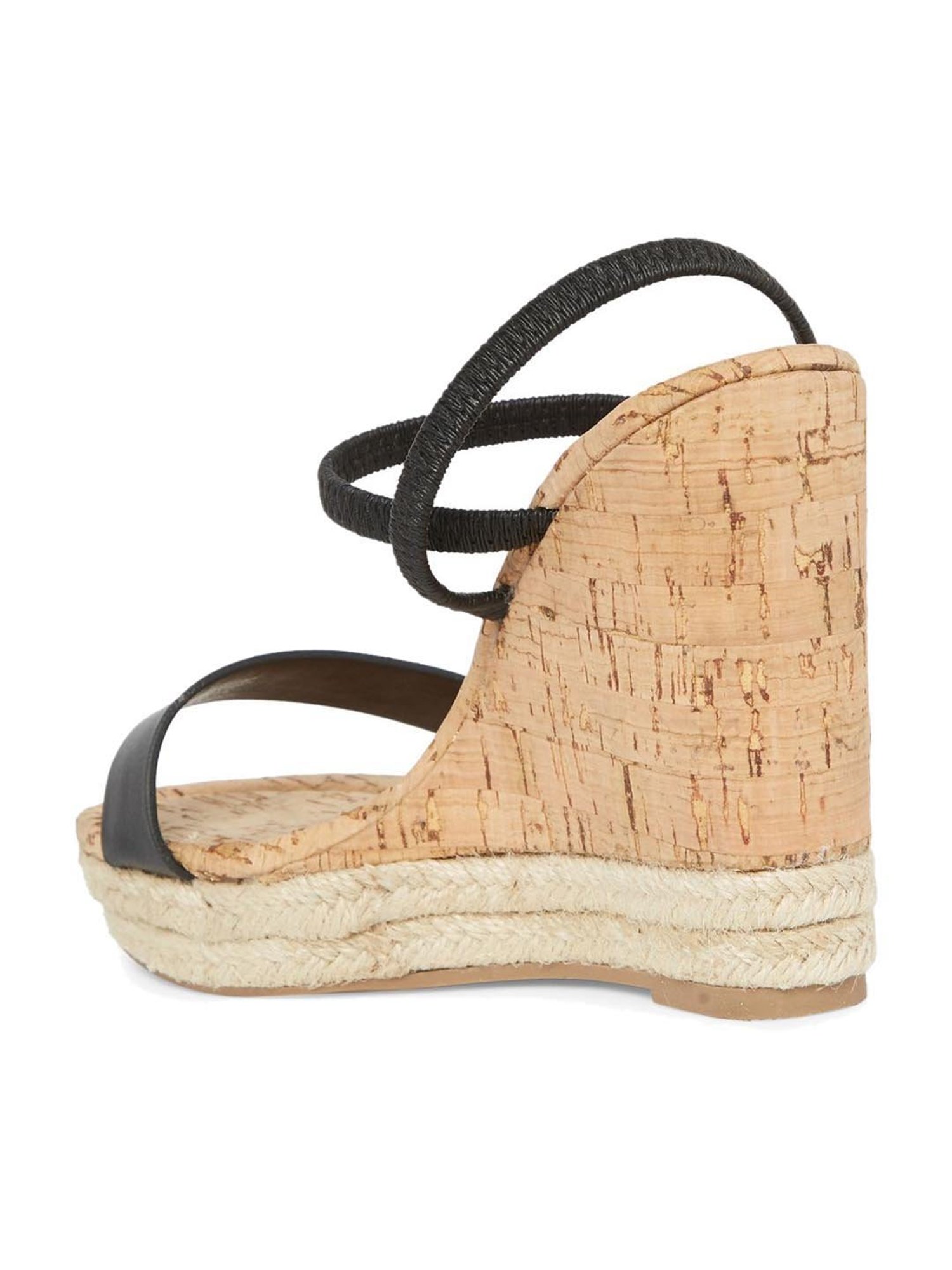 Call It Spring Women's Hanenburg Black Ankle Strap Wedges