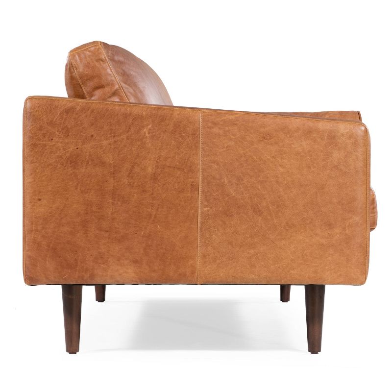 Florence Mid-Century Modern Sofa Cognac Tan - Poly & Bark