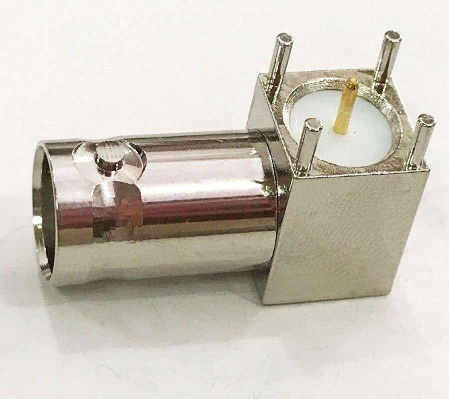 20pcs BNC Female Right Angle Chassis PCB Mount Solder Converter Adapter Connector